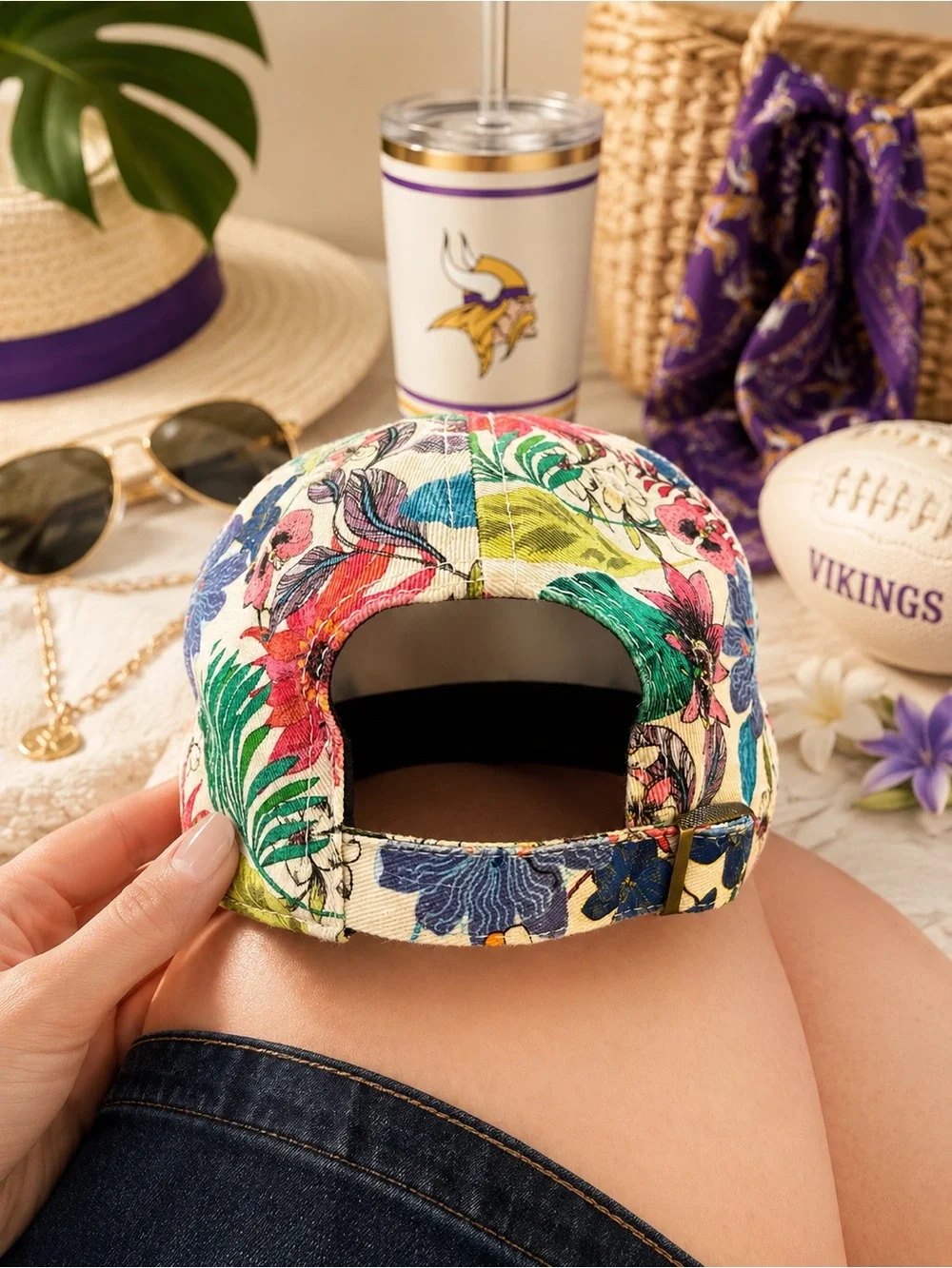 ’47 Brand Minnesota Vikings Floral Tropical Women’s Adjustable Hat